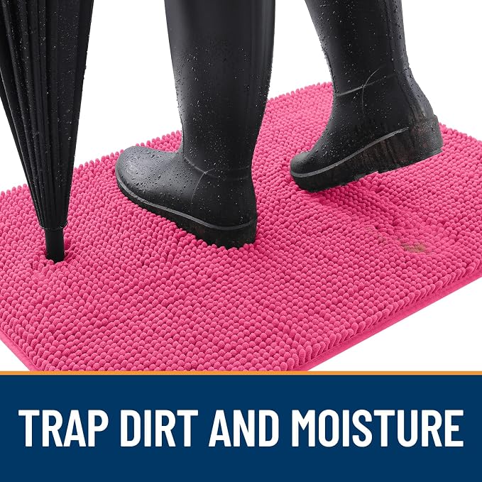 OLANLY Dog Door Mat for Muddy Paws 32x20, Super Absorbent Chenille Mud Mat | - Image 2