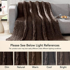 L'AGRATY Chunky Knit Throw Blanket - Image 5
