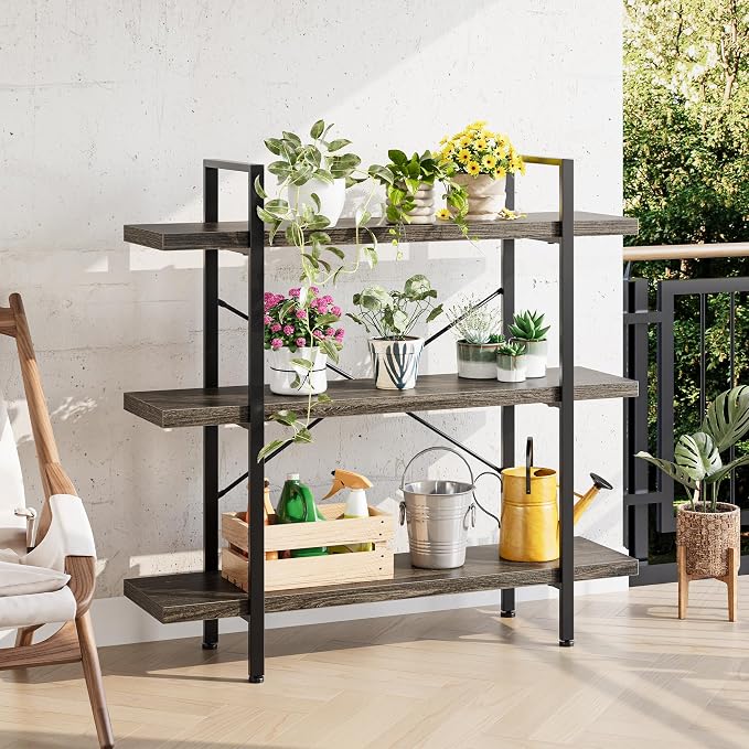 OtterOasis Heavy Duty 3-Tier Industrial Bookcase, 120lbs Shelf Capacity - Image 5