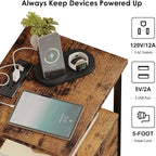Fixwal Night Stand with Charger Station, Nightstand with Charging Station & - Image 4