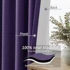 100% Blackout Curtains 84 Inch Length 2 Panels Set - Image 4