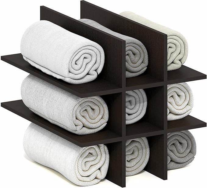 Furinno Cubicle Cube Insert, 9-Compartment Cube Organizer, Geometric Shelf by Furinno-FitsYourSpaceFitsYourBudget