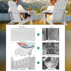 SERWALL Adirondack Chair with Cup Holders - Image 3