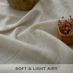 Pitalk Flax Linen Curtains 92 Inch Length 2 Panels - Image 3
