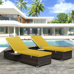 Outdoor Chaise Lounge Cushion Set of 2, Fadesafe Water-Repellent Lounge Deck - Image 2