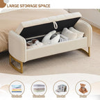 End of Bed Storage Bench, Storage Ottoman Bench - Image 3