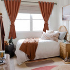 Fall Blackout Curtains for Bedroom Burnt Ochre 70 x 63 Inch 2 Panel | Thermal - Image 6