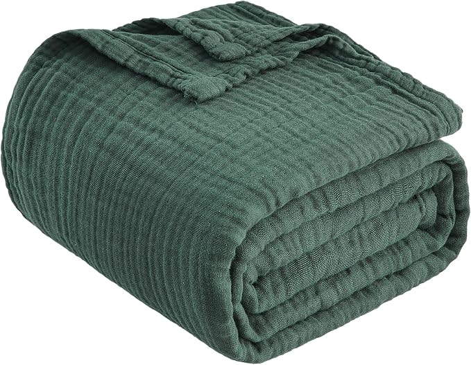 EMME Muslin Blankets for Adults Throw Blanket for Couch Breathable Gauze Soft - Image 7