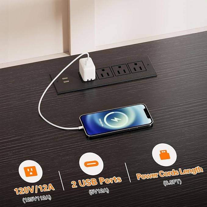VECELO TV Stand with Power Outlets - Image 5