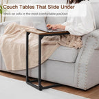 AMHANCIBLE C Shaped End Table, Slide Under Couch Table - Image 4