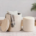 CAROLMADE Set of 2 Round Ottoman by CAROLMADE