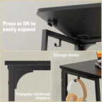 WOHOMO Folding Desk, 39.4" Narrow Writing Foldable Desk, Space-Saving Laptop - Image 7
