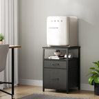 Herture Mini Fridge Stand with 3 Storage, Mini Fridge Cabinet, Beverage Fridge - Image 6