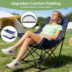 Suteck Oversized Rocking Camping Chair, Thick Padded Folding Rocking Chair - Image 6