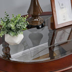 PADMA HOUSE Traditional Solid Wood Oval End Table - Image 7