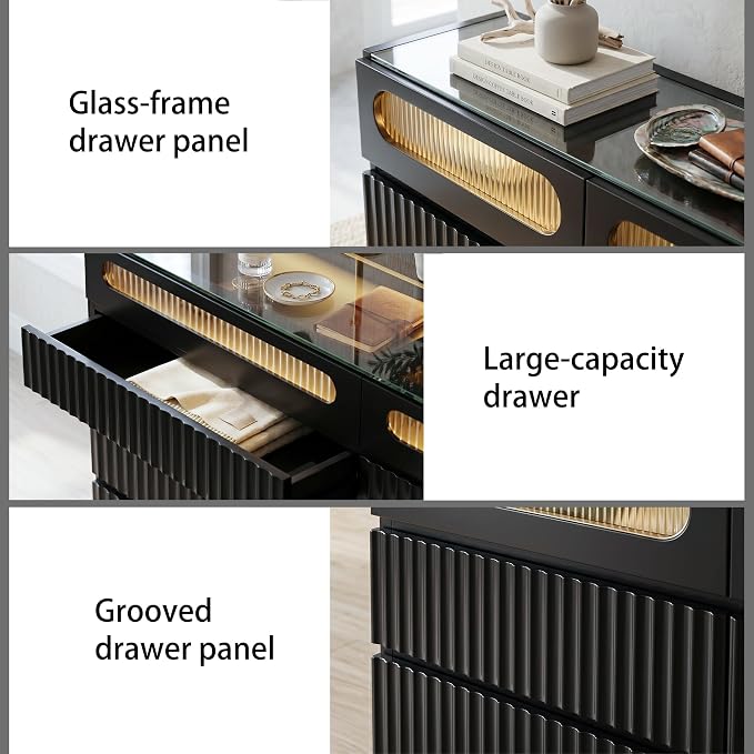 senlin Fluted 8 Drawer Dresser, - Image 5