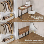 WOHOMO Folding Desk, Small Writing Desk 39.4", Space-Saving Foldable Laptop - Image 4