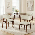 Dining Chairs Set of 4, Modern Upholstered Dining Chairs, Wooden Kitchen Chairs by GRUSIGN