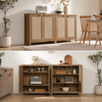 SICOTAS Sideboard Buffet Coffee Bar Cabinet - Image 6