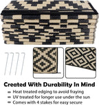 SAND MINE Waterproof Outdoor Rug 10x20 ft, Plastic Reversible Rug, Modern Area - Image 4