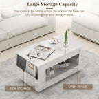35" High Gloss Wood Coffee Table - Image 3