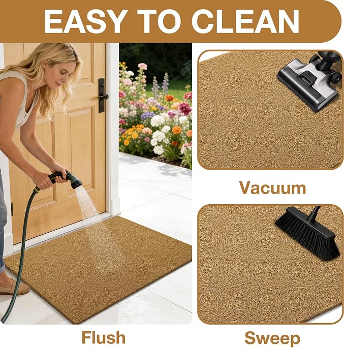 OLANLY Front Door Mat, Low Profile Doormat, Stain and Fade Resistant, - Image 8