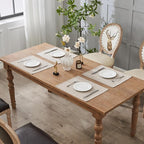 BALCONY & FALCON Placemats Set of 4 Faux Linen Cloth Place Mats Washable - Image 7
