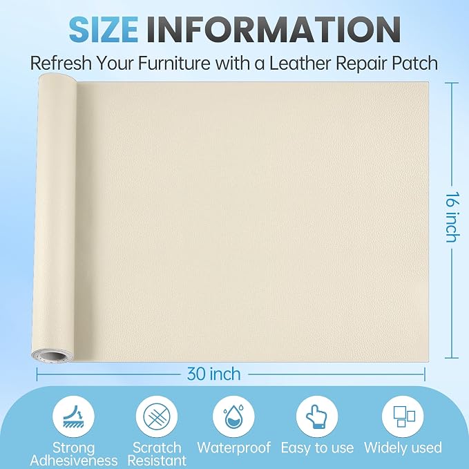 Leather Repair Patch Tape Kit, Vinyl Leather Repair Kit - Image 2