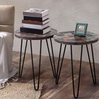 Greenage Reclaimed Wood End Table Bedroom - Image 2