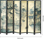 MyGift 6 Panel Room Divider Privacy Partition - Image 5