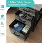 Lufeiya Computer Desk with File Drawers Cabinet, 47 Inch Home Office Desks with - Image 6
