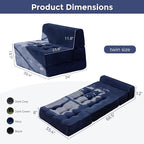 MAXYOYO 8" Folding Sofa Bed, Fold Out Chair Bed Sleeper Chair, Convertible - Image 2