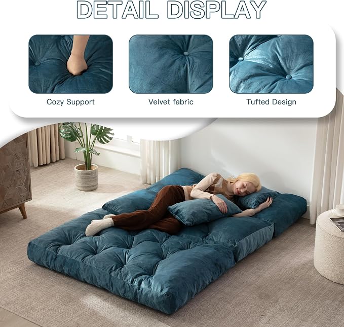 Folding Sofa Bed, Convertible Sleeper Chair - Image 3