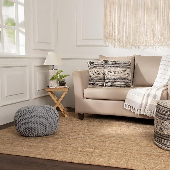 REDEARTH · Round Boho Pouf Ottoman - Image 9