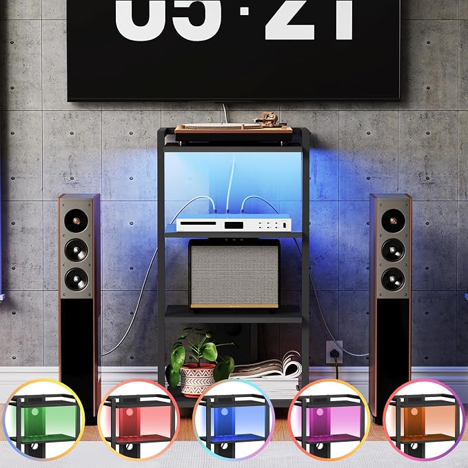 HOOBRO Game Console Shelf, 4-Tier Video Gaming Consoles Stand - Image 5