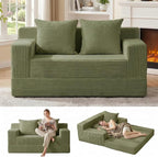 Erament Boneless Loveseat Convertible Sofa Bed, Folding Floor Futon Sleeper by Unknown