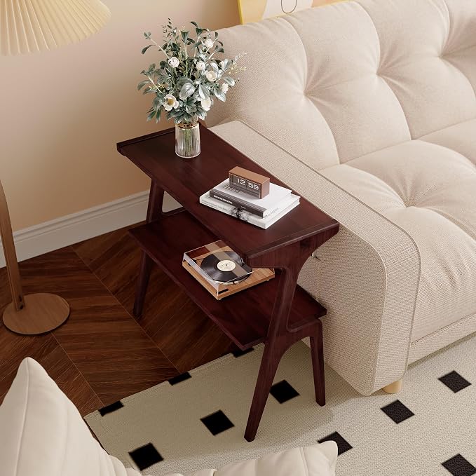 Solid Wood End Table, 2-Tier Side Table - Image 6