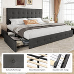 Allewie Upholstered King Size Platform Bed Frame - Image 6
