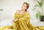 Utopia Bedding Fleece Blanket Full Size Gold 300GSM Luxury Fuzzy Soft - Image 4