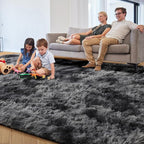 Abstract Shaggy Area Rug 6x9 Feet, Plush Fluffy Rugs - Image 8