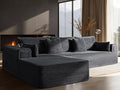 108" Oversized Cloud Sectional Couch, Comfort L Shaped Boneless Couch by VYUXWO
