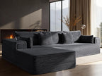 108" Oversized Cloud Sectional Couch, Comfort L Shaped Boneless Couch by VYUXWO