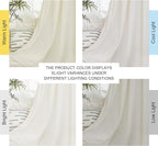 NICETOWN Natural Linen Doorway Curtains 80 inches Long, Grommet Thick Linen - Image 8