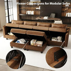 LLappuil Modular Sectional Sofa Middle Module Storage Seat - Image 7