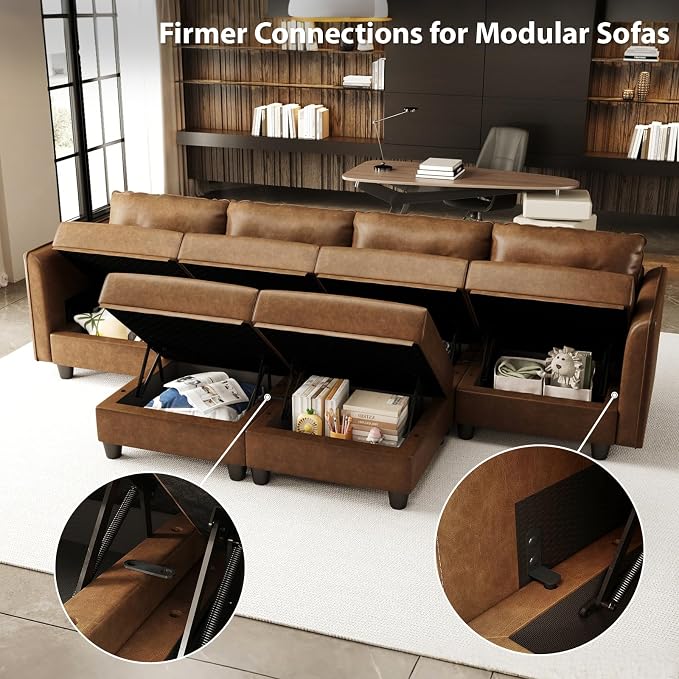 LLappuil Modular Sectional Sofa Middle Module Storage Seat - Image 7