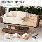 YOUDENOVA 63" Corduroy Sofa Couch Loveseat - Image 6