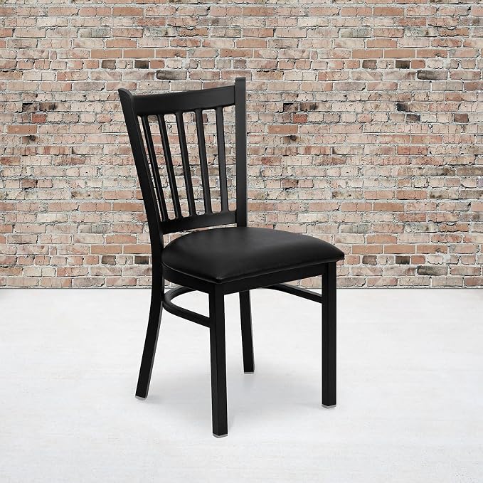 Flash Furniture Hercules Series Vertical Back Metal Restaurant Chairs, - Image 2