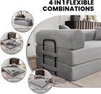 79'' Sleeper Couch Bed, 5 in 1 Convertible Floor Sofa, Folding Modular Couch - Image 3