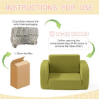 Toddler Couch, 2-in-1 Toddler Chairs Comfy 1-3 Years Old, Toddler Chair - Image 7
