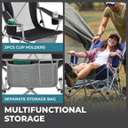 FUNDANGO Rocking Camping Chair, High Mesh Back Portable Folding Camp Chairs - Image 7